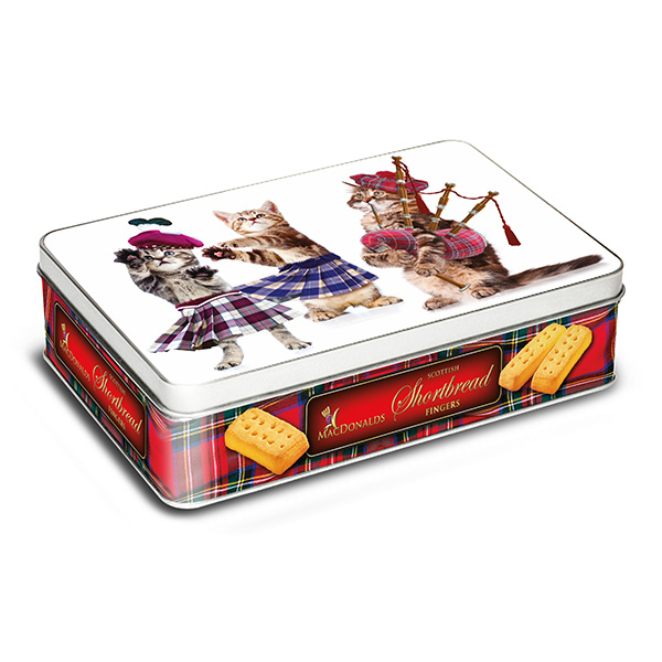 300g Dancing Cats Tin (Shortbread Fingers)