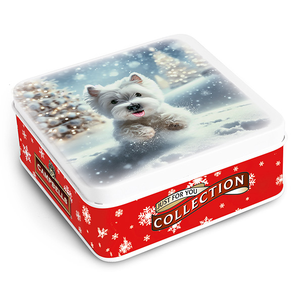 90g Westie in Snow Tin (Shortbread Fingers)