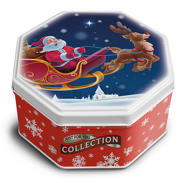 115g Santa & Rudolph Tin (Petticoat Tails)